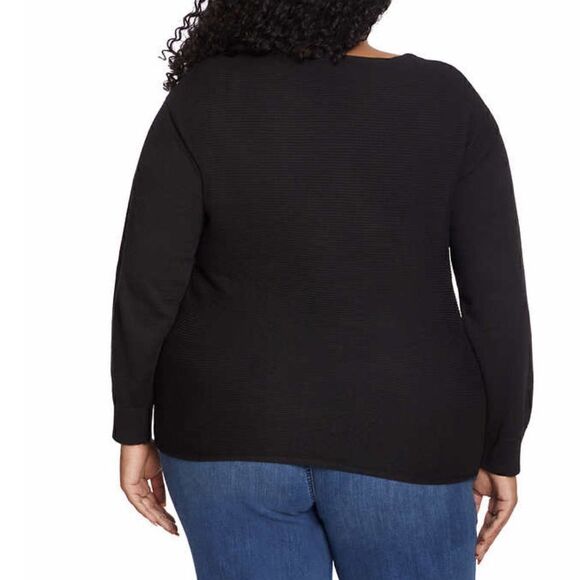 Ella Moss Ladies' Ribbed V-Neck Sweater - Picture 6 of 7